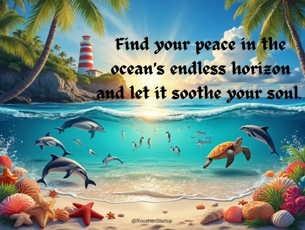 Find your peace in the ocean’s endless horizon and let it soothe your soul.
