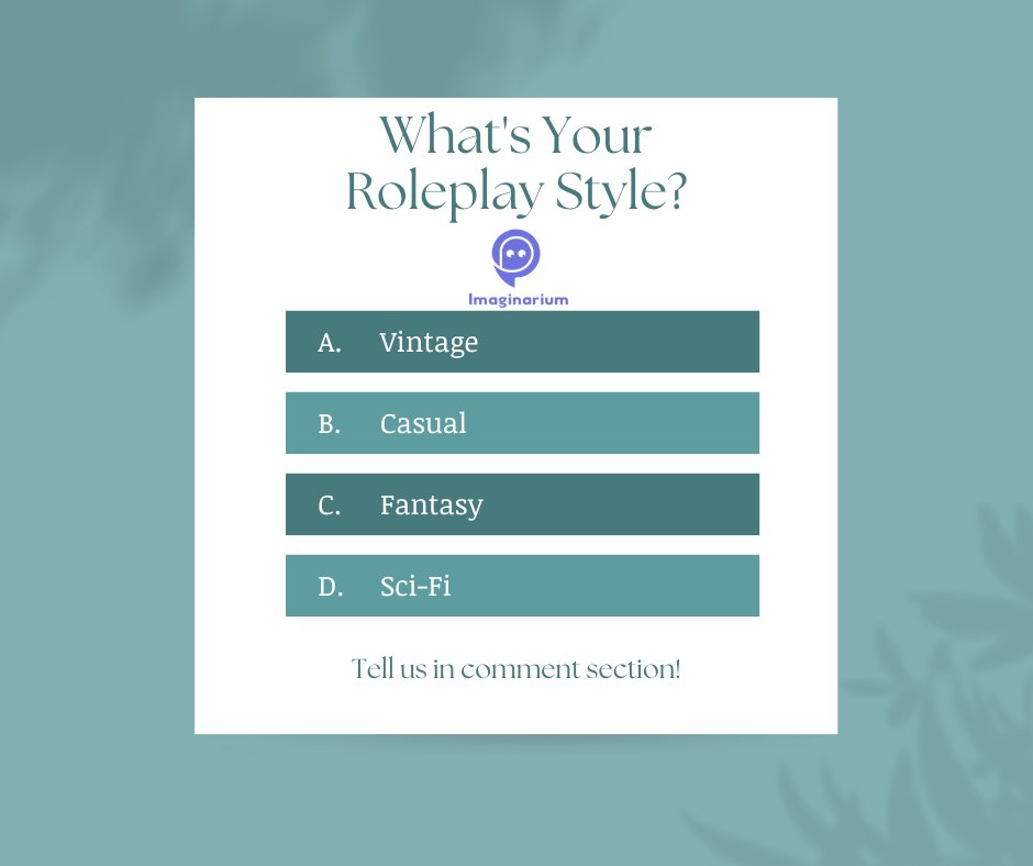 imaginariumchat's tweet photo. What's your roleplay style? #rpsite #roleplayer #roleplay https://t.co/k0ydi1InUe
