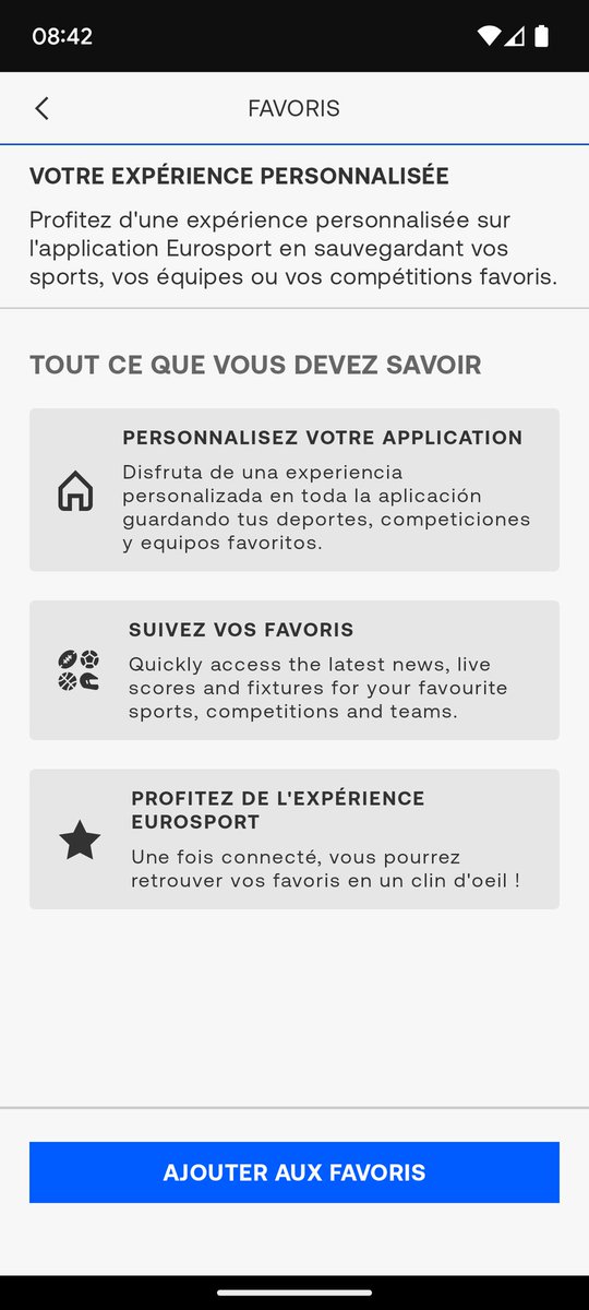 L'appli <a href="/Eurosport_FR/">Eurosport France</a> elle a beau exister depuis des années et des années elle est toujours codée/testée avec les pieds...