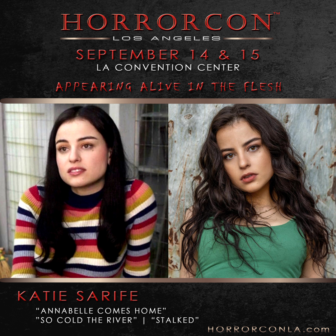 Don’t miss @KatieSarife @HorrorConLA 2024…. And she is bringing her good friend Annabelle!
Ticket Link in Bio

#KatieSarife #AnnabelleComesHome #Stalked #SoColdTheRiver #YouthAndConsequences #ClevelandAbduction #TheRookie #Supernatural