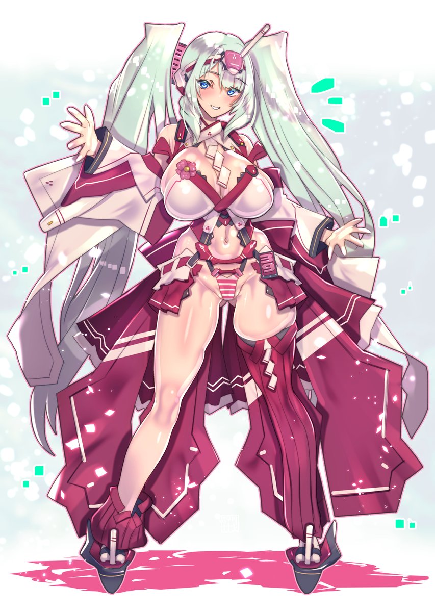 「japanese miku」|川上稔のイラスト