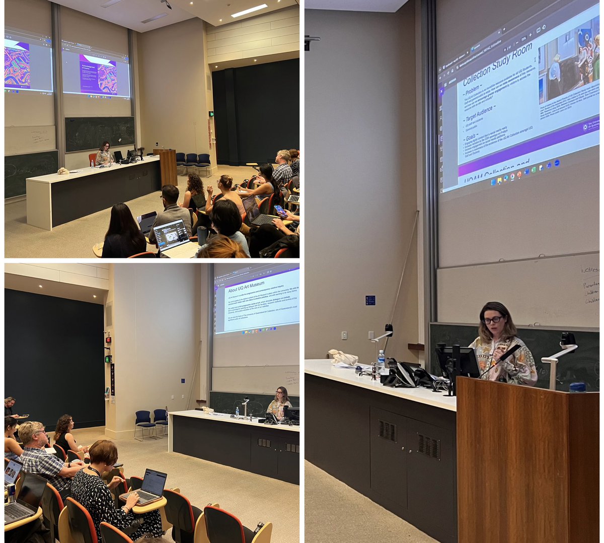 Very grateful to UQ Arts Museum’s Tallara Gray and Anna Hickey for briefing our #COMU7304 cohort on two great cases. Our students are already prepping to produce quality content for you &amp; your target audiences. Looking forward to working with you! Your exhibitions are fantastic!