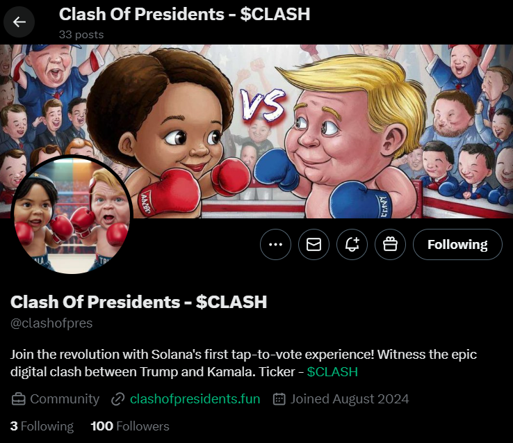 clashofpres's tweet photo. New Milestone - 100 Followers on X in less than 15 hours🥊🥊🥊 https://t.co/ZQi5T5T9gE
