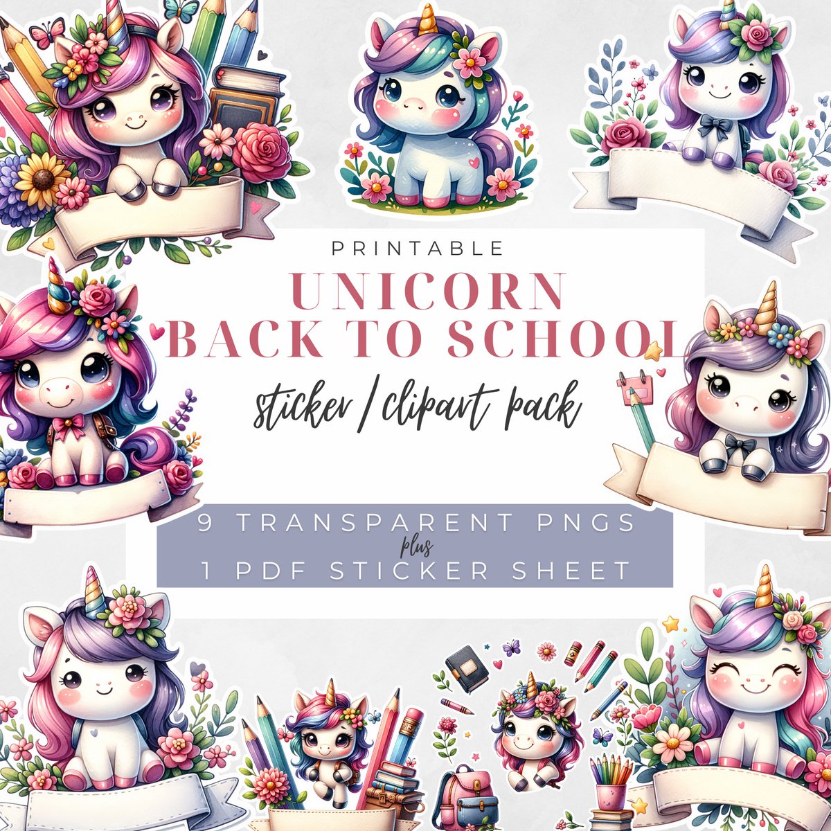 graphics_gurl's tweet photo. https://t.co/UM2rIJm4hp Printable Unicorn Stickers/Clipart Pack. There is space for personalization too; great for school supplies and daycare centers! #unicorn #printable #printablestickers #Stickers #BackToSchool #teachersofx #clipart #printandcut #crafts #CraftBizParty https://t.co/jPo1XZofRX