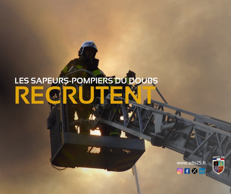 sdis25's tweet photo. [Recrutements] 

Les #pompiers recrutent : 

• Un(e) chef(fe) du service Prévision (groupement des services d'anticipation des risques)
• Un officier de centre au CSP Montbéliard au groupement des unités territoriales d’intervention

Plus d'infos 👉 https://t.co/F02J8EP667 https://t.co/wmgdlTyuEm