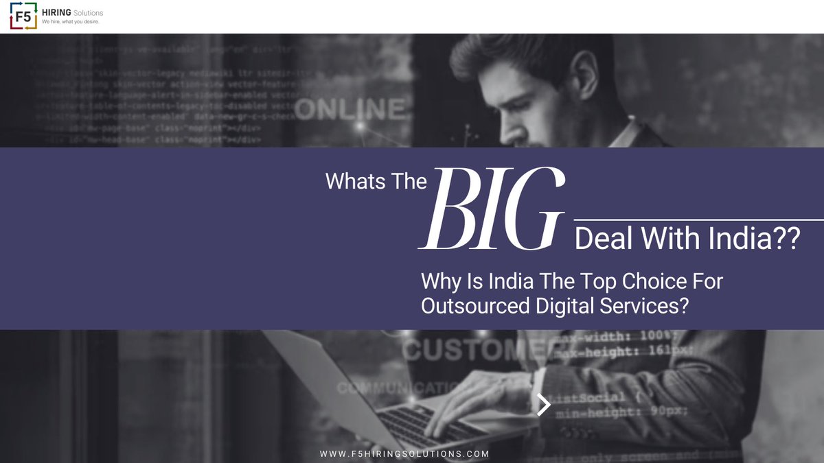 F5_websolutions's tweet image. Why is India dominating the digital outsourcing game? Discover why more than 50% of companies across sectors are choosing India for their digital services and how 90% of global firms are ramping up investments in this tech powerhouse. Ready to join the wave?

Contact us!