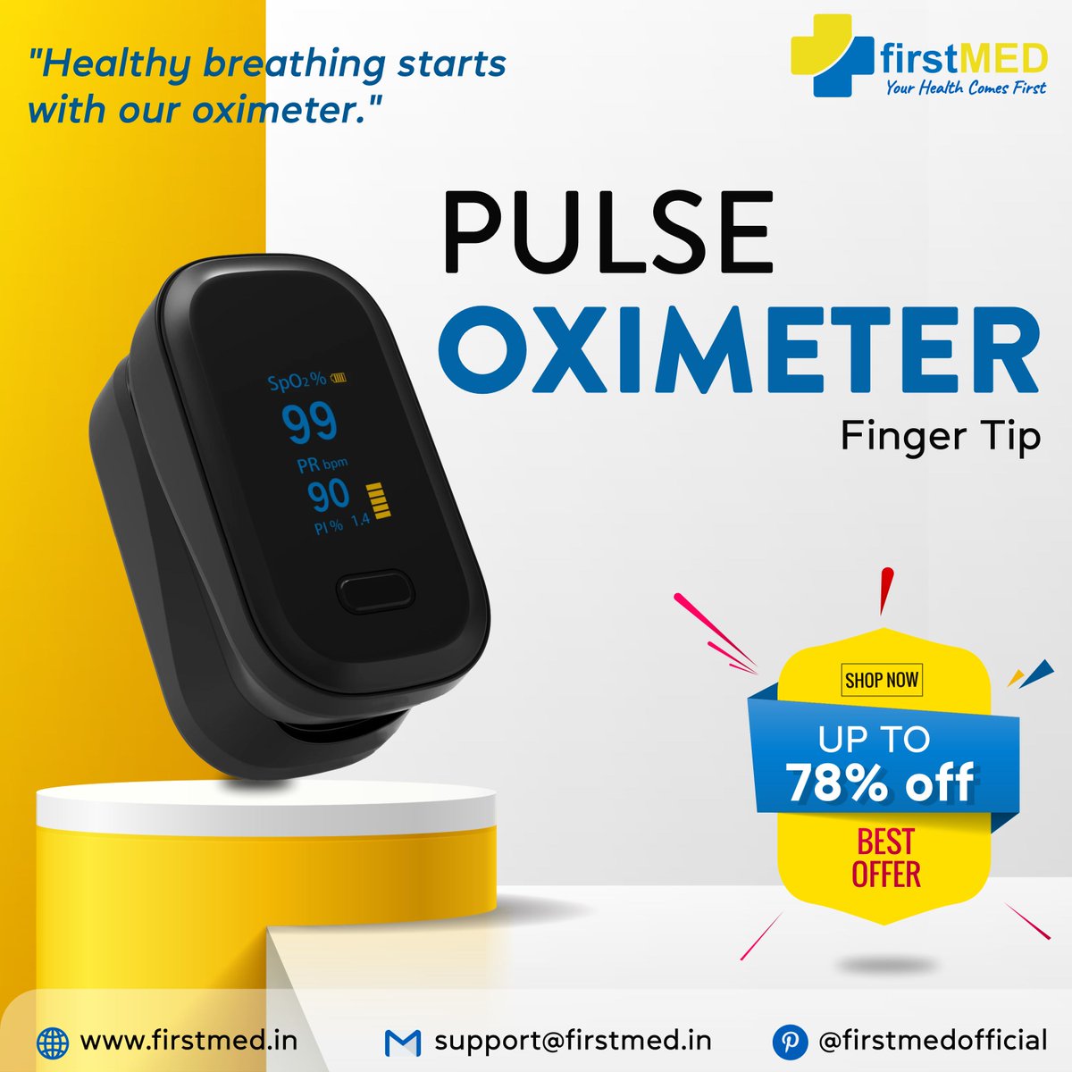 firstmedhome's tweet photo. Keep Your Oxygen Levels in Check with FirstMed – Your Health Comes First!
#YourHealthFirst #PulseOximeter #FirstMedCare #HealthTech #StayConnected #FirstMedCares #YourHealthFirst #StayHappyVisit 
https://t.co/DWGC9yuKo3
Helpline: +919899884818
Email: support@firstmed.in https://t.co/oPVIe5VmLr