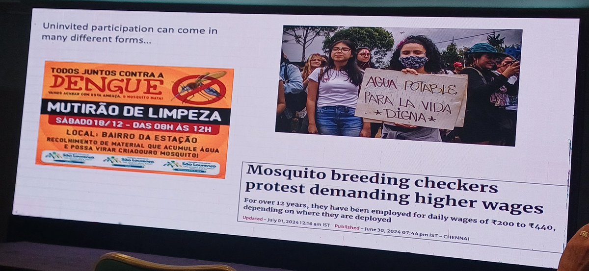 drheatherferg's tweet photo. Very interesting discussion on role and benefits of 'Uninvited participation' in vector control, including activism for better housing, better vector control working conditions and other. So interesting & important #Inovec @ifakarahealth https://t.co/poi6M5fqfP