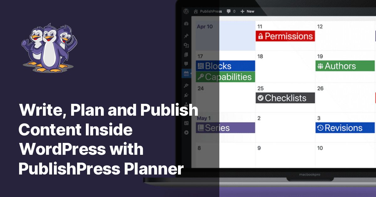 You can now write, plan and publish content inside WordPress using PublishPress Planner! 🎉 Check it out: buff.ly/3AlQq5j