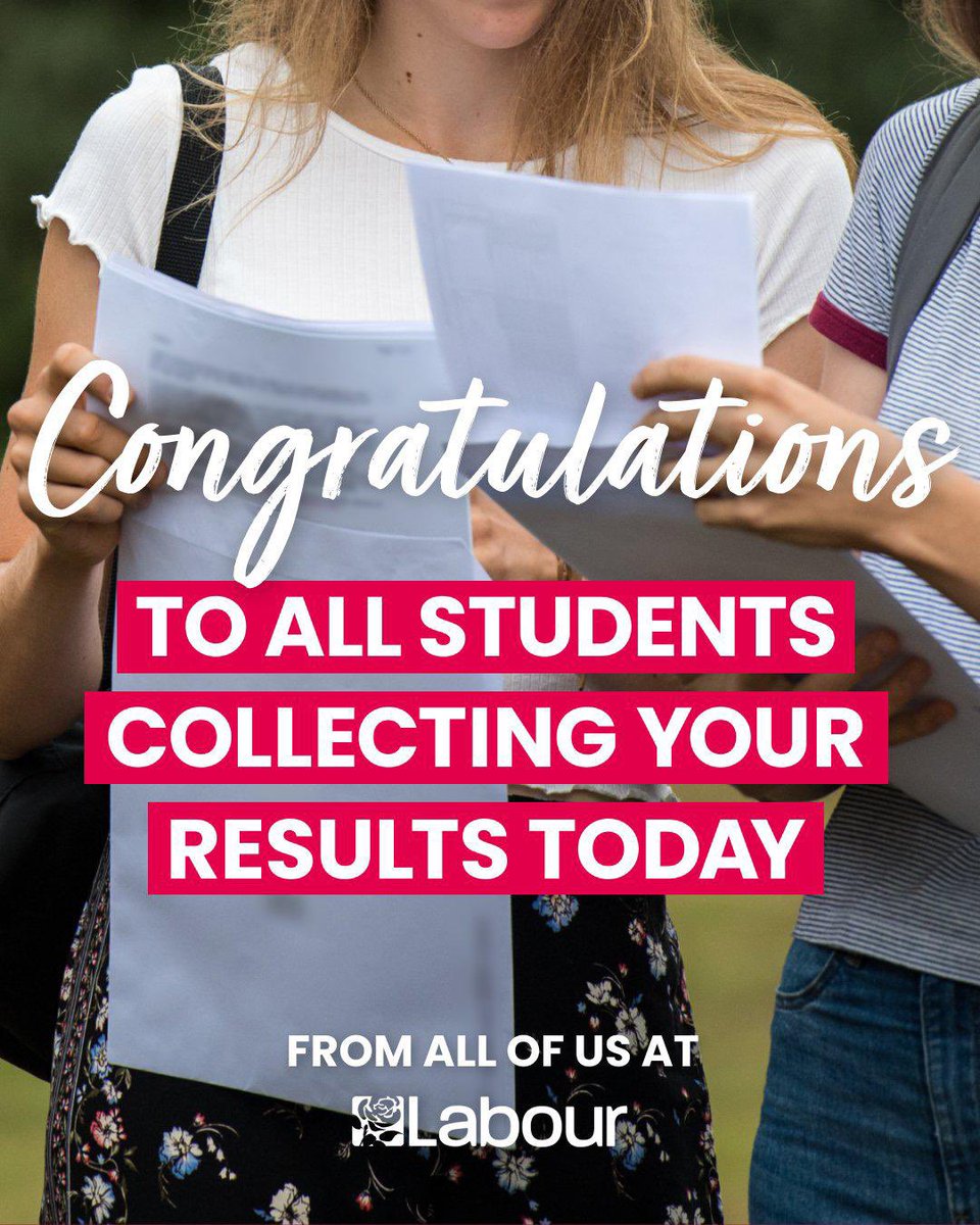 Congratulations to everyone who has received A Level results today! 🎉

We can’t wait to welcome you to Labour Students on campus in autumn.

Find your club here: labourstudents.co.uk/find_your_loca…