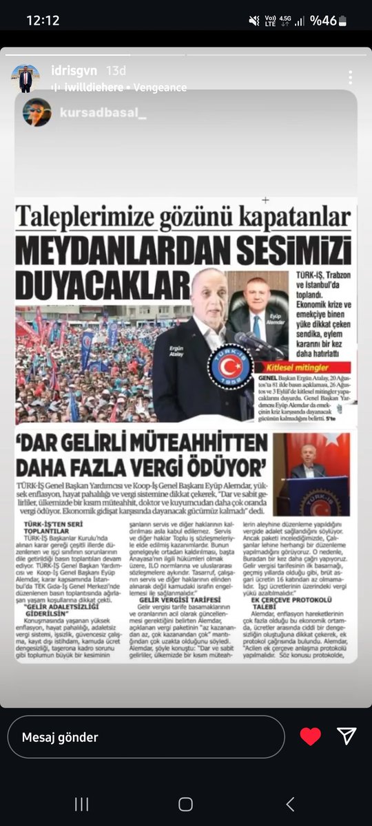 Haksızlığa baş kaldırmak isyan değil❗      İnsani bir zorunluluktur...                                              Az kazanandan az ,çok kazanandan çok   #VergideAdaletİstiyoruz                                     ✊✊✊✊✊