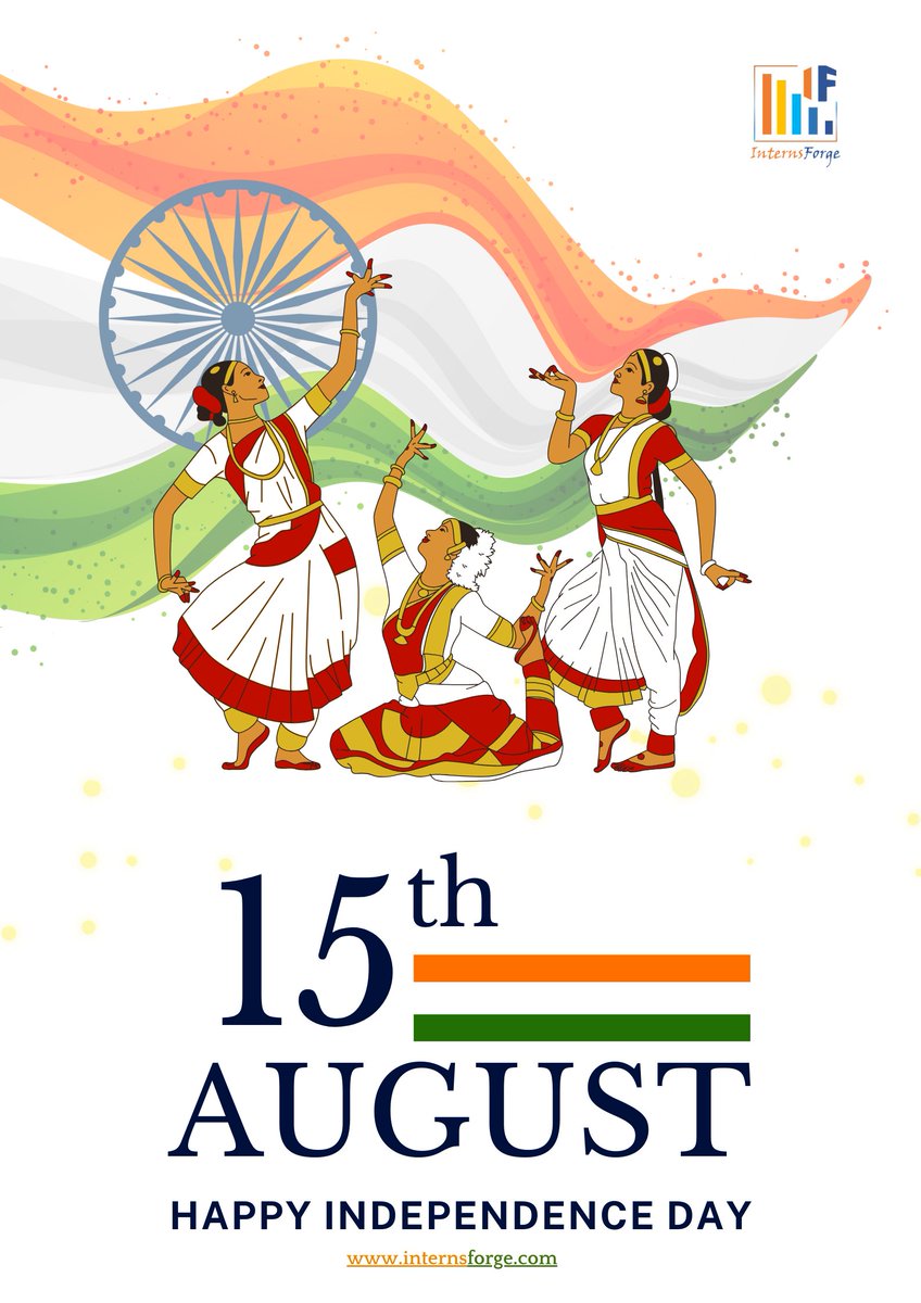 ForgeInter91310's tweet photo. 🇮🇳 Happy Independence Day from InternsForge! 🇮🇳Celebrating the spirit of freedom and innovation. Let's continue to empower the future through education and opportunity. Proud to be a part of this journey! 🎊#IndependenceDay #InternsForge https://t.co/K0RxBvx07S