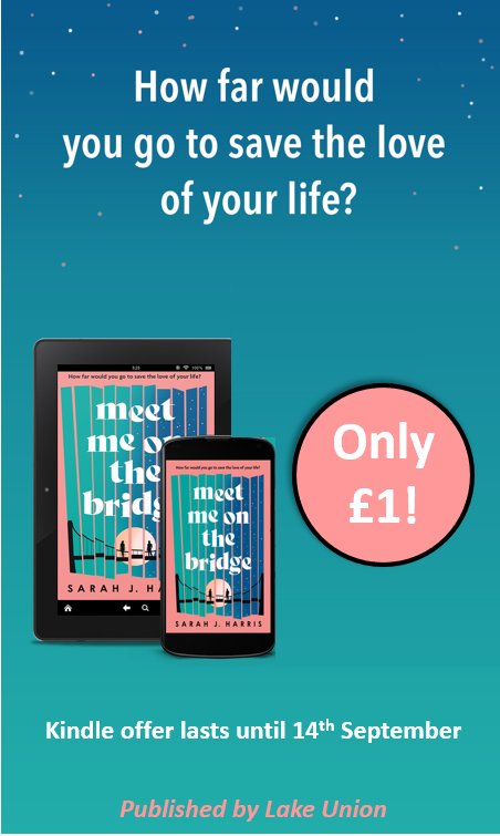 My time travelling romance, Meet Me On The Bridge, is just £1 on Kindle.  BARGAIN!! 
It has almost 6,000 ratings on Amazon with a 4.4/5 overall score, so get it while the offer lasts 😀

#MeetMeOnTheBridge #LakeUnion