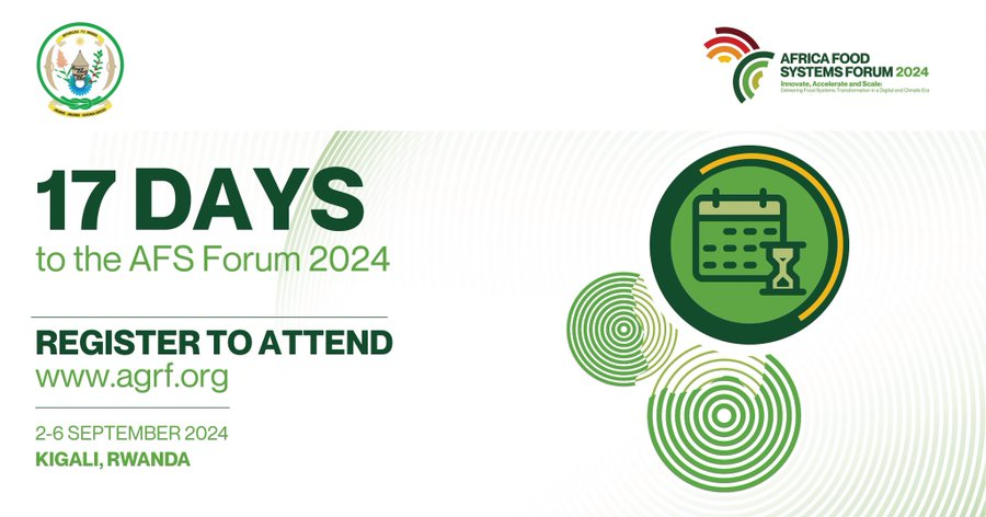p_dusabimana's tweet photo. 📢ONLY 17 DAYS TO GO!

Have you registered yet? Only few days left to @TheAGRF Summit 2024.

Theme: "Innovate, Accelerate, and Scale: Delivering Food Systems Transformation in a Digital and Climate Era."

Register to attend 🔗https://t.co/a1whA7Xrf6

#AFSForum2024 #AgUpdatesRw https://t.co/0sExRksUKS