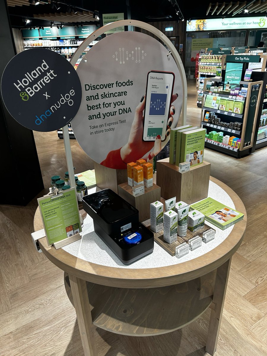 NEWS: <a href="/dnanudge/">DnaNudge</a> has launched an exclusive trial of its world-first Express DNA Test service at selected <a href="/holland_barrett/">Holland & Barrett</a> stores in the UK – offering on-the-spot genetic insights for skin and improved sleep.🧬🚀

Full story: evokedset.com/news/18/World%…

#genetics #health #skincare