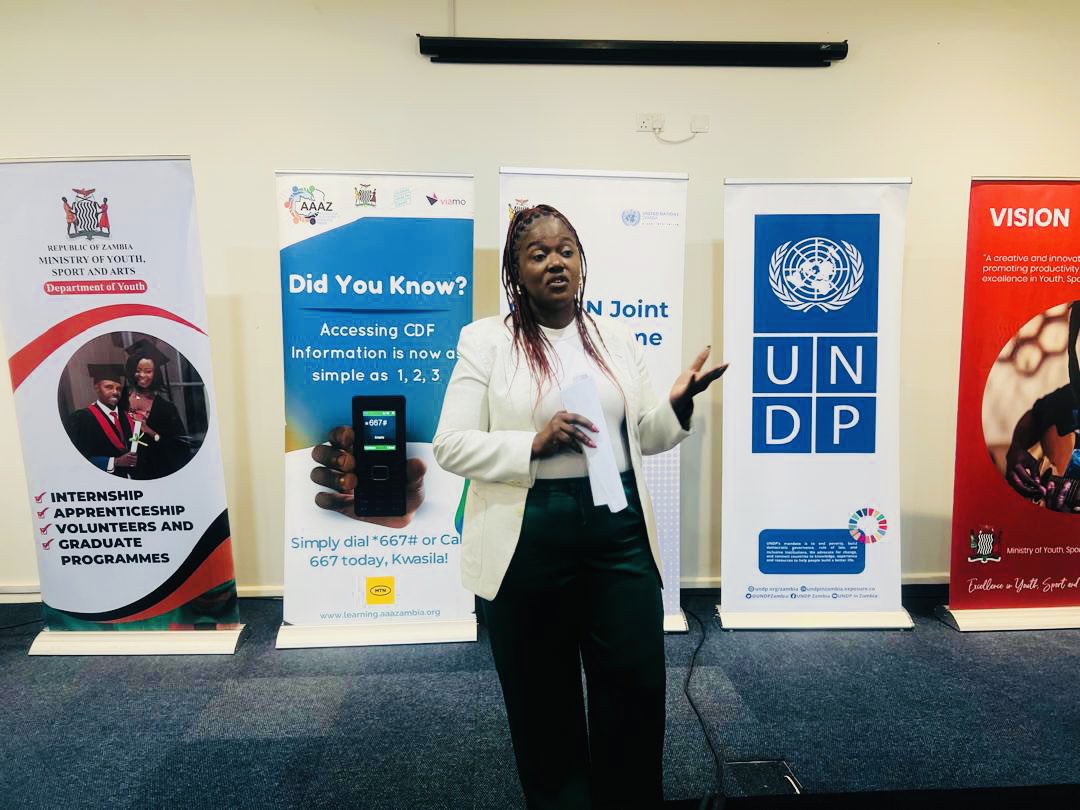MableNedziwe's tweet photo. Excited to open our Capacity Building Workshop focusing on effective use of CDF to empower youth in Chilanga. With 26.7% of Zambia's population being youth, it's crucial we create intentional opportunities for youth projects within the CDF framework. #SustainableGrowth #Innovate https://t.co/2IUlnY22XU