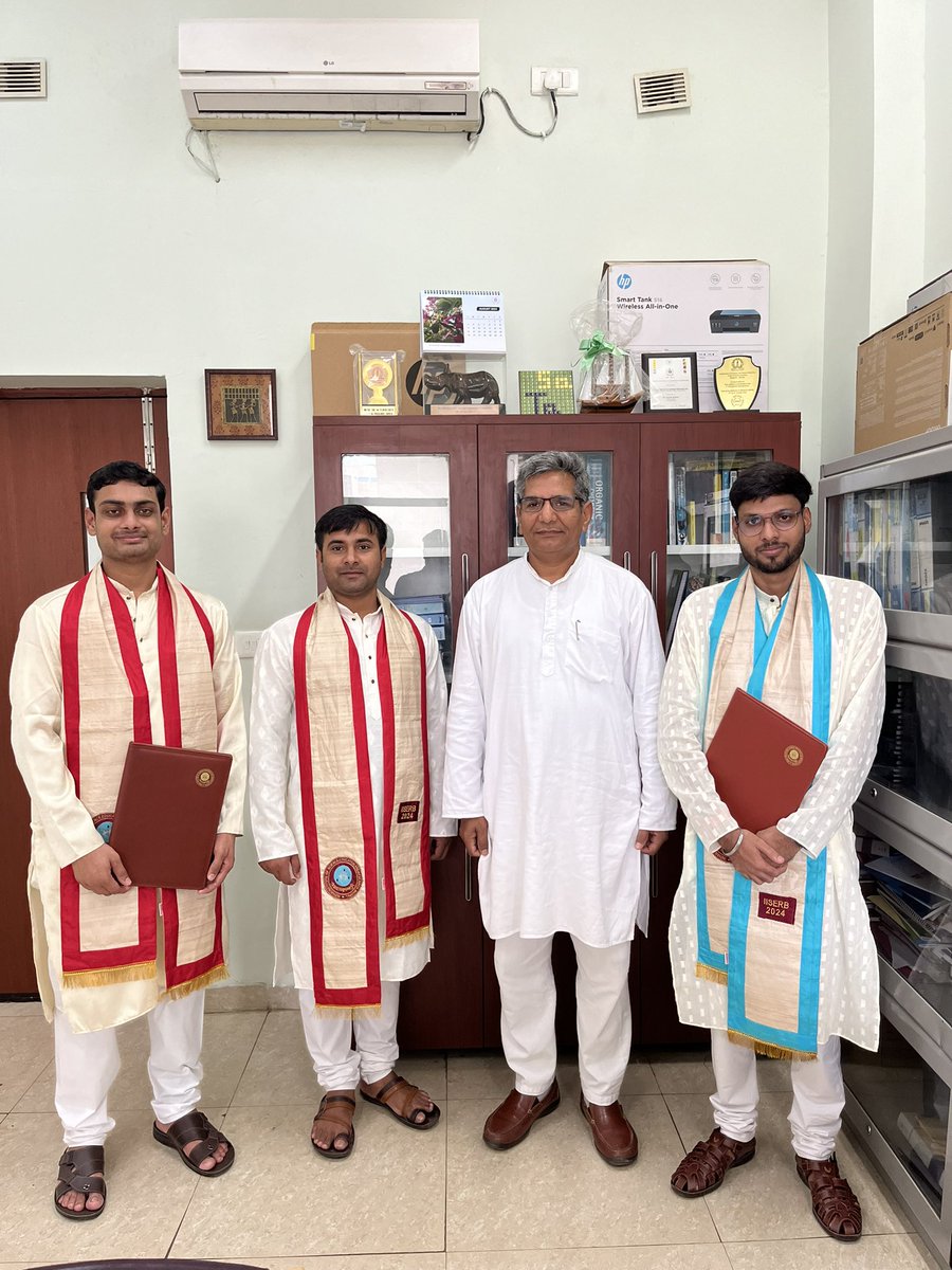 Organochalcogen Lab (@organochalcogen) on Twitter photo Congrats to our graduates <a href="/SaketJa12507824/">Dr. Saket Jain</a>, <a href="/raushanjha2012/">Raushan Kumar Jha</a> & @RaviRajThorat7 (in absentia) for receiving doctoral degree and <a href="/Swarnadeep99/">Swarnadeep Mandal</a> & <a href="/Shinushaleela/">Shinu</a> (in absentia) for getting BSMS dual degree in 11th Convocation at <a href="/iiserbhopal/">IISER Bhopal</a>. We Wishing you all a prosperous future✨✨ Congrats to our graduates <a href="/SaketJa12507824/">Dr. Saket Jain</a>, <a href="/raushanjha2012/">Raushan Kumar Jha</a> & @RaviRajThorat7 (in absentia) for receiving doctoral degree and <a href="/Swarnadeep99/">Swarnadeep Mandal</a> & <a href="/Shinushaleela/">Shinu</a> (in absentia) for getting BSMS dual degree in 11th Convocation at <a href="/iiserbhopal/">IISER Bhopal</a>. We Wishing you all a prosperous future✨✨