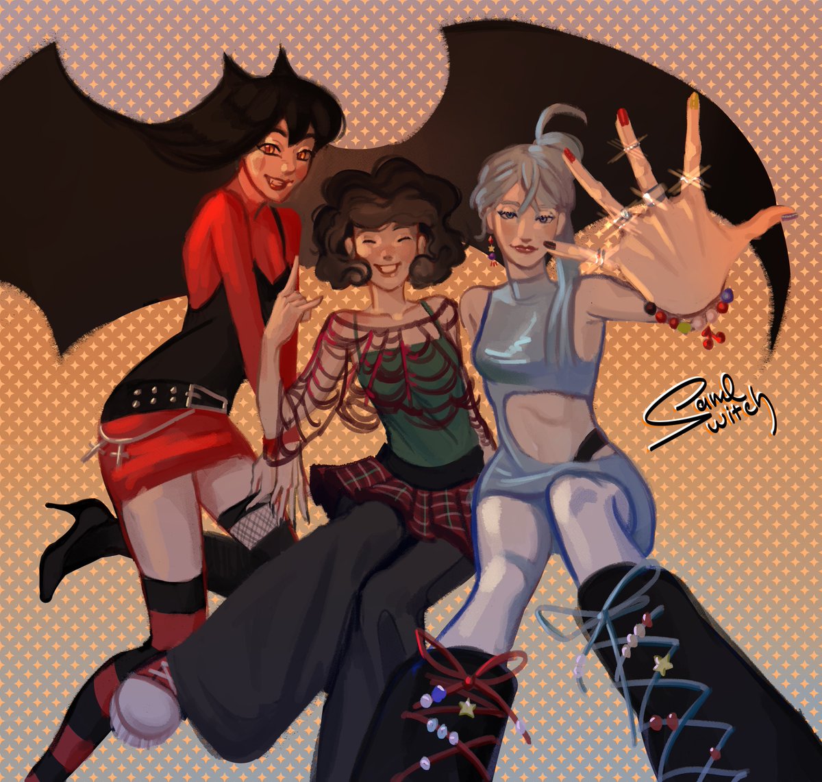 sa_n_dwitch's tweet photo. group attack with @Betsuto_Kun  and @cionacrybaby girls 💋 and my baby whitney in the middle https://t.co/KRATosNCX9