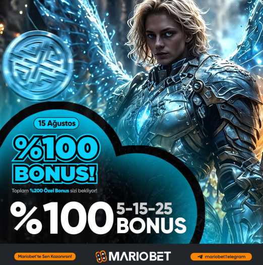 Mariobet Kampanyalara Ara Vermiyor!

Mariobet, kullanıcılarına özel 15 Ağustos'da geçerli %100 yatırım bonusu başladı. Sen de yatırım esnasında ilgili kutucuğu işaretle, bonuslarla birlikte kazancına kazanç kat!
Bu bonus, Bahis, Canlı Casino, Slot ve diğer oyunlarda geçerlidir.