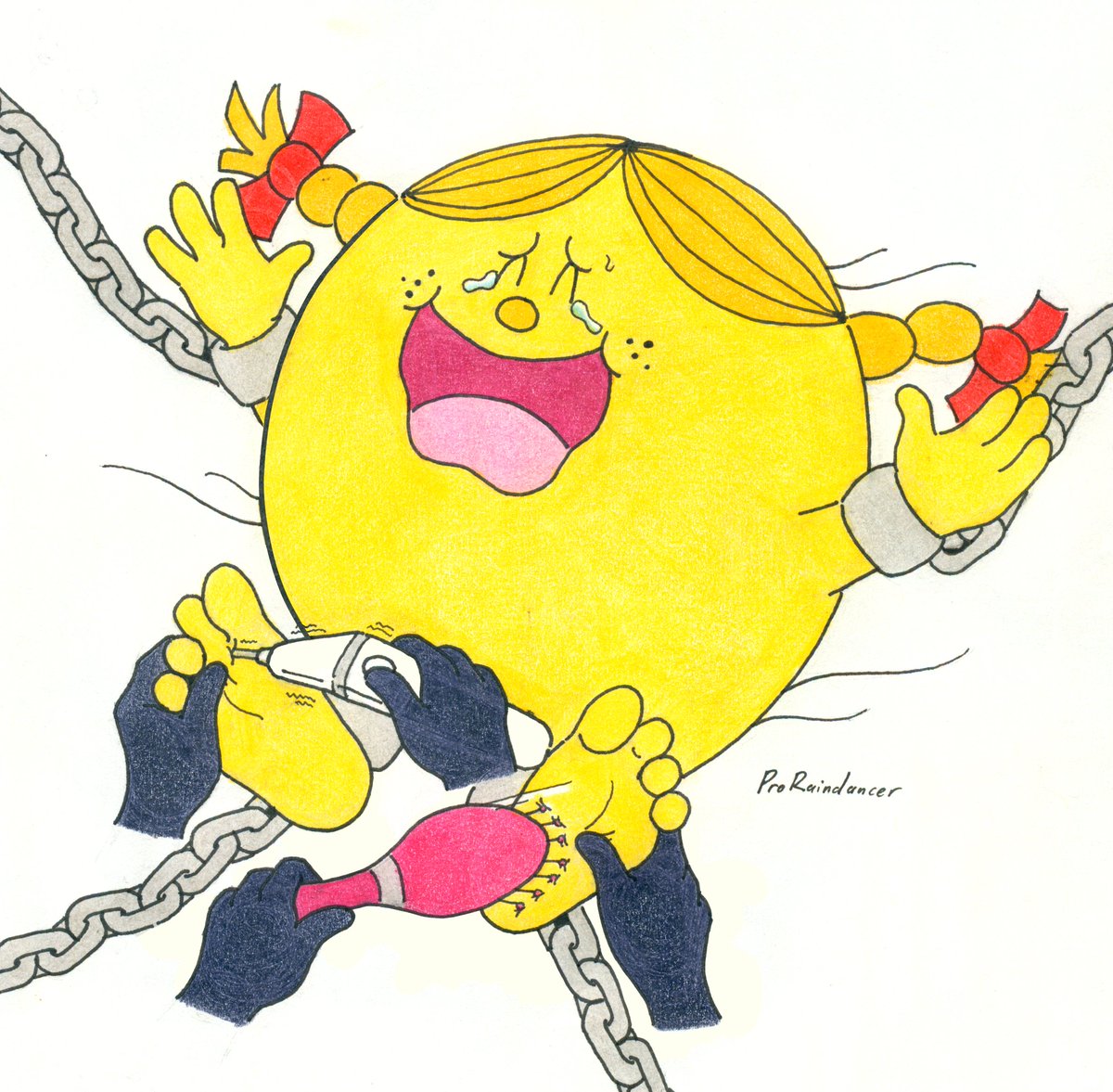 Some Little Misses in ticklish distress! Chatterbox, Daredevil, and Sunshine.

Don't forget to register to vote, dummies!