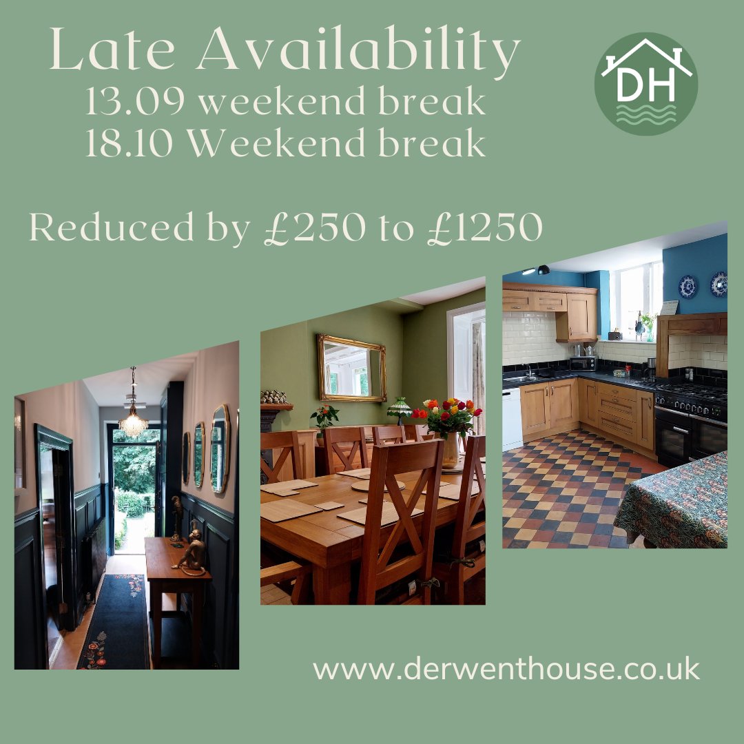 DerwentMatlock's tweet photo. SPECIAL OFFER

2 weekend breaks one in September and one in October... https://t.co/ySSrLS1TBy