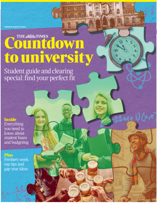 CharlotteAlt4's tweet photo. You can find all of these stories and many more in today's @thetimes Countdown to University 20-page pullout. 

A big thanks to everyone on subbing, pictures, design and production who helped me bring it all together https://t.co/c3bSAYgl6K
