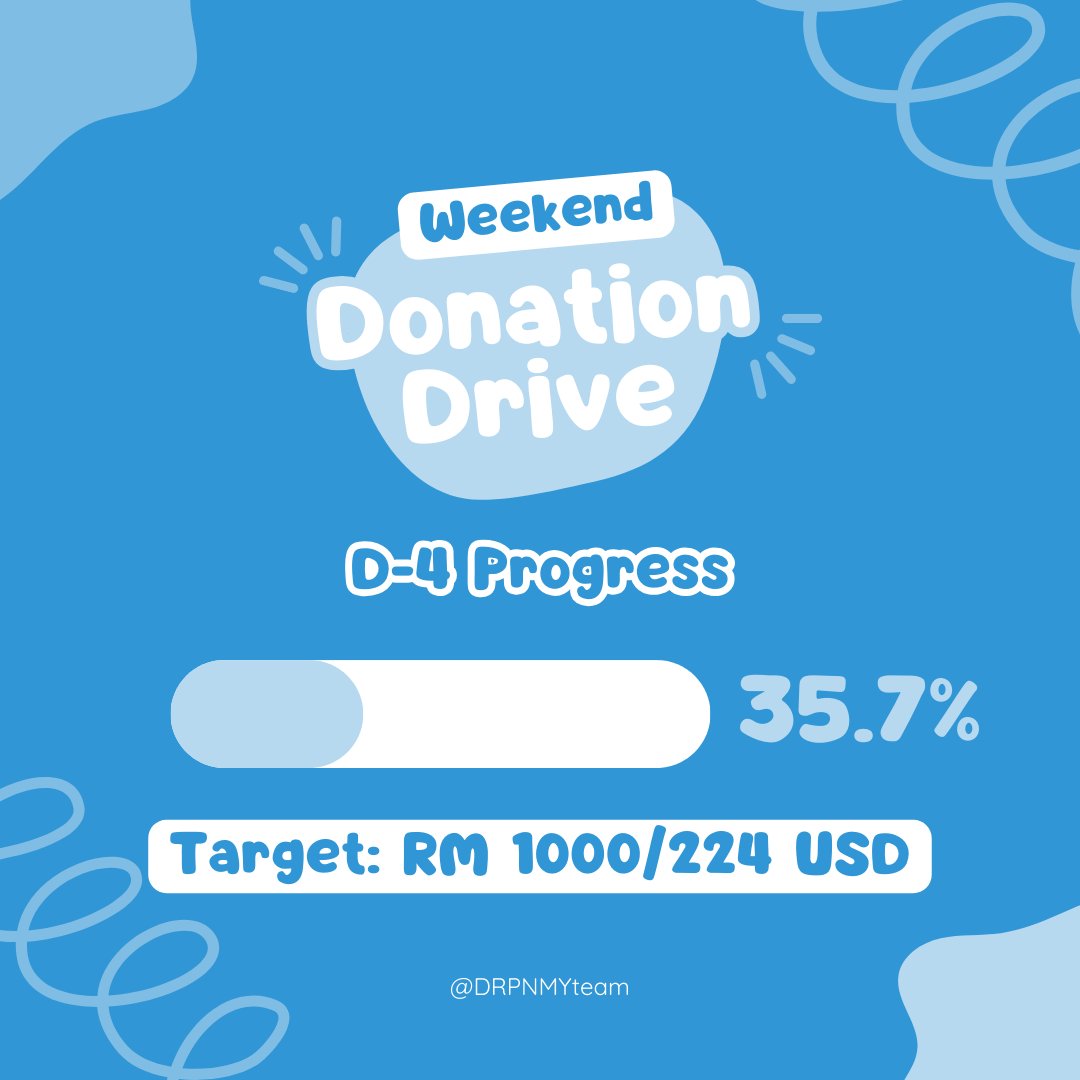 💰 Weekend Donation Drive Progress  

✅ To fund ads, streaming pass and voting ticket 
🎯 RM 1000/ 224 USD 
🌏 Open to all DREAMIN (Variety of payment method available)  

Refer to the form for more details.
🔗forms.gle/qfeT6ekFbi5Wat…

#DRIPPIN #드리핀 <a href="/DRIPPIN/">DRIPPIN</a>