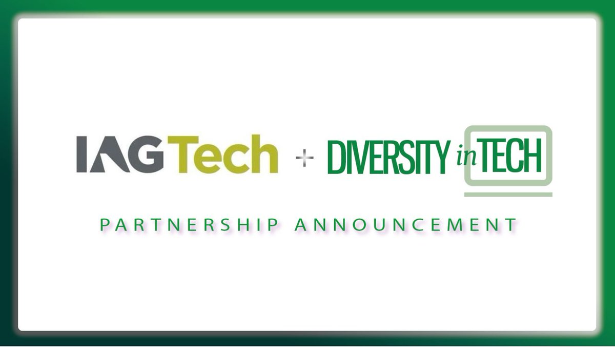 Diversity in Tech are excited to announce our extended partnership with IAG Tech!

We are looking forward to continuing to work together to help provide more opportunities for diverse candidates in tech!

Learn more here: buff.ly/3yzGRPT