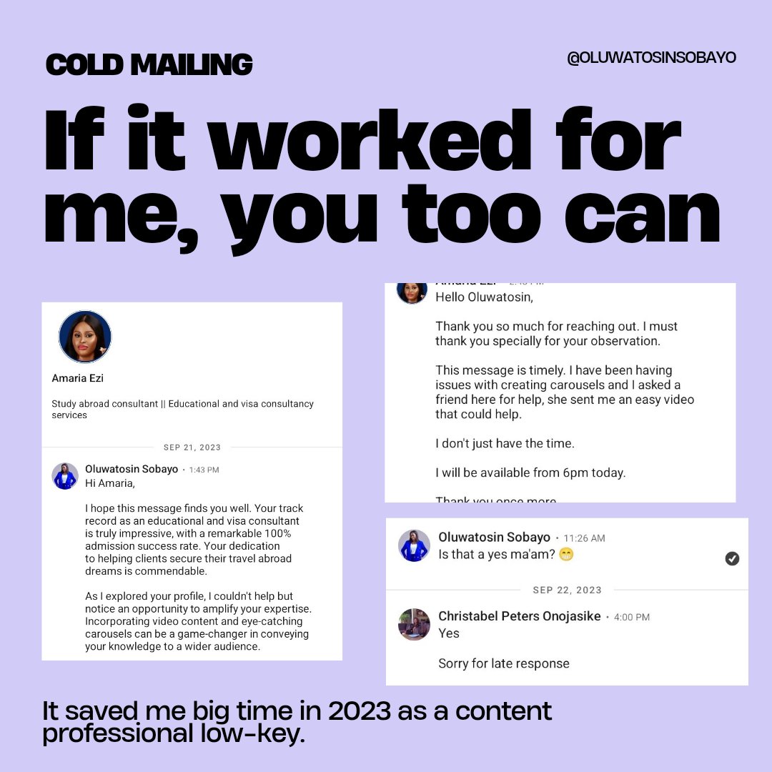 tosinbuilds's tweet photo. If you find this helpful, do well to repost to your community of friends. Toodles 😘
Here's the link to the templates https://t.co/KT882RIFsn
#oluwatosinsobayo #coldmailing #uiuxdesign #copywriting #marketing #upwork #sidegigs #jobtips #techtalks #linkedin https://t.co/gZpyHZkyDK