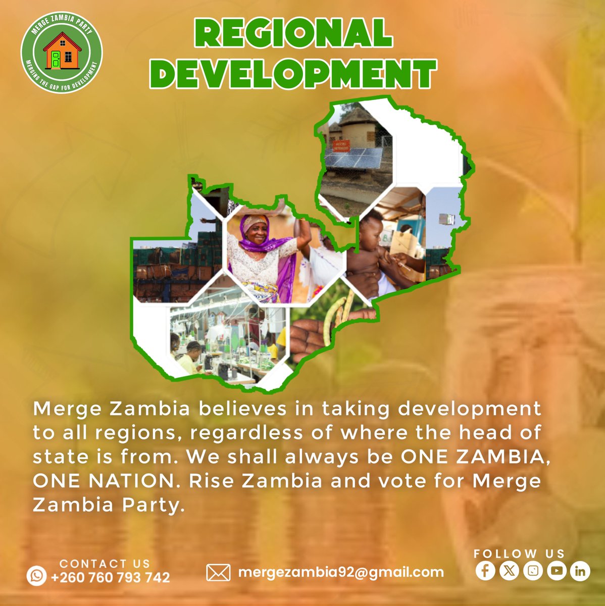 MergeZambia's tweet photo. Let's bridge the gaps that have hindered the development of this country by bringing progress to every corner of Zambia. It's one Zambia, one nation. https://t.co/TsTQx2y5xE