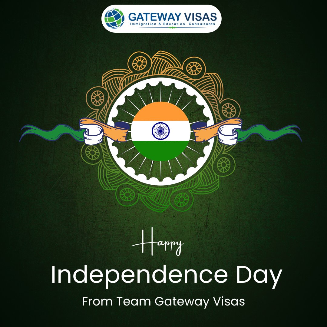 Gatewayvisashyd's tweet photo. Wishing you a joyful Independence Day filled with pride and happiness for our great nation!

Happy 78th Independence Day from Team Gateway Visas!

#GatewayVisas #independenceday2024 #indiaindpendenceday #IndependenceDay #independence https://t.co/O9PGQg81iq
