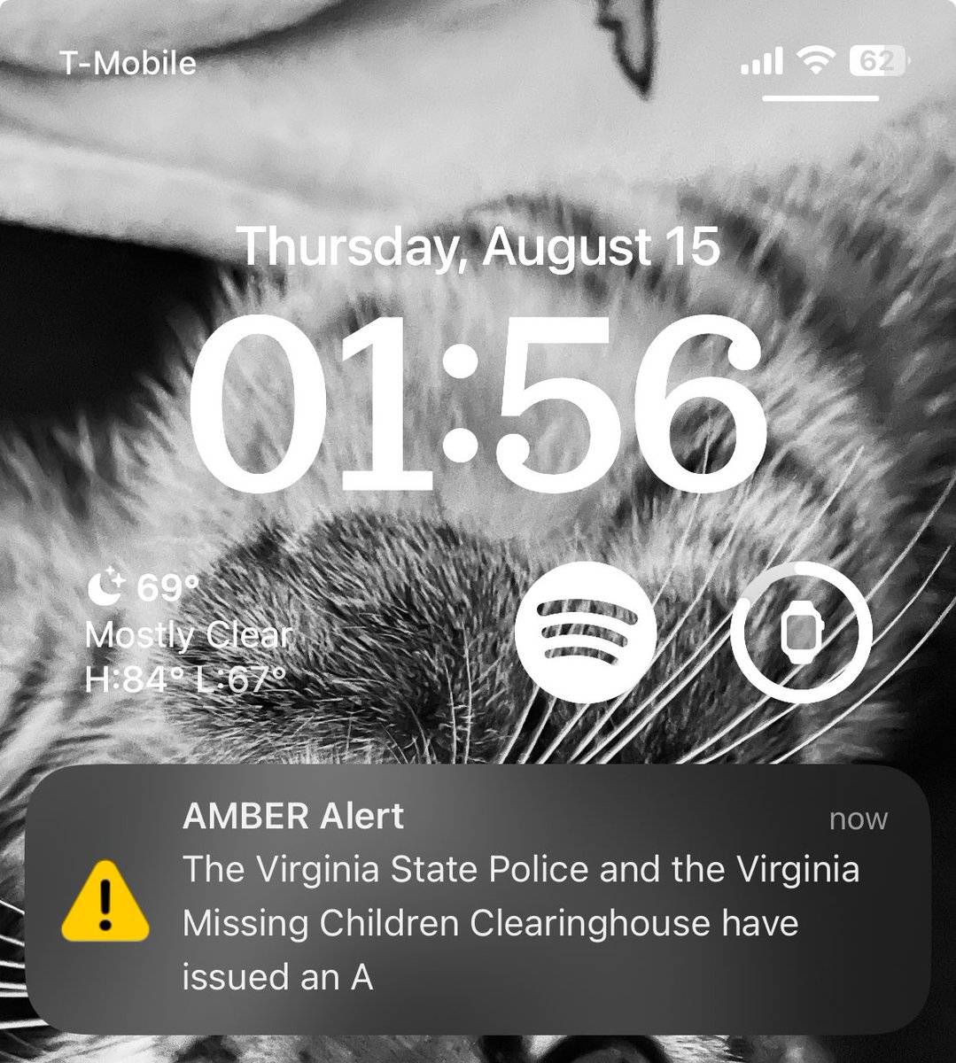 VA out here waking people up at 2am with a broken amber alert…