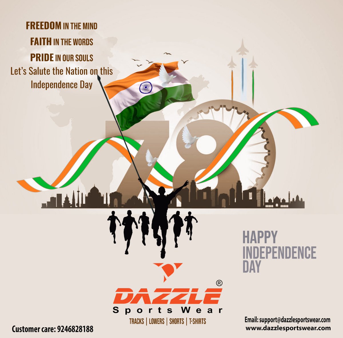 This Independence Day, use style and fashion to show who you are. Happy Independence Day, everyone from Dazzle Sportwear. #dazzlesportswear #independenceday #freedomfashion #fashion #sportswear #Clothing