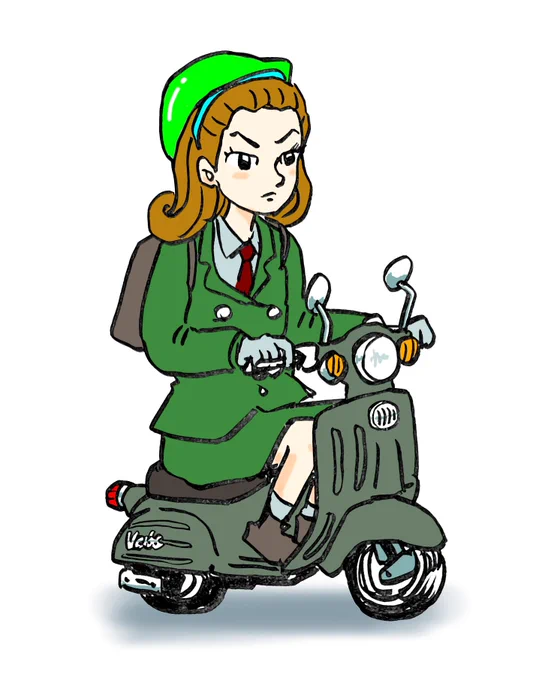 #見た人も無言でバイクに乗ってるキャラを貼るこのタグで早川みどりとかカブとか上げるの俺くらいだろ無言じゃなかった。 