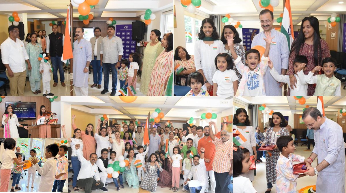 CII4WR's tweet photo. Independence Day Celebrations at CII Western Region HQ, Mumbai with great enthusiasm. 🇮🇳

@FollowCII @CIIEvents @SwatiSalgaocar @ViksitBharat #HarGharTiranga2024 #CIIForTiranga #NewIndia #IndependenceDayIndia #Indiaat100 #Indiaat75 #IndependenceDay https://t.co/2CbLqhV8Il