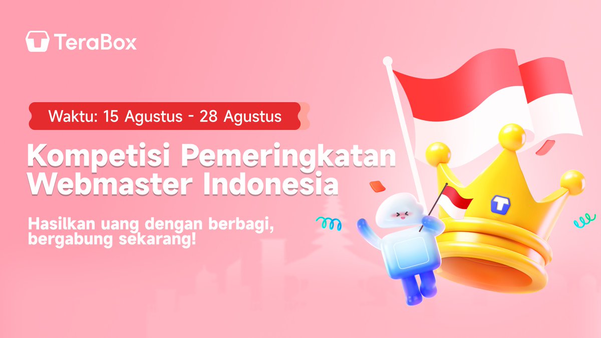 TeraBoxID_Pro's tweet photo. Kompetisi Pemeringkatan Webmaster Indonesia
Waktu: 15 Agustus - 28 Agustus
Hasilkan uang dengan berbagi, bergabung sekarang!

Detail:https://t.co/uNrLeVxhBG https://t.co/hQ4kXjzQxz