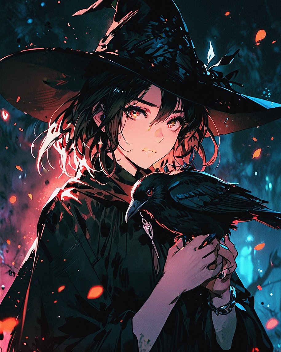 Deka_Vampir's tweet photo. "The Witch and Her Beloved Crow"
#AI美女 #AIart #wicth #crow https://t.co/h6aN8yVcjy