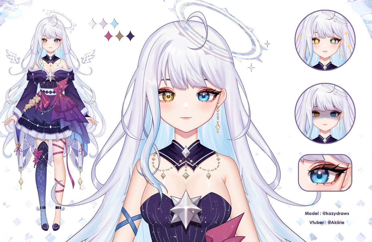 kazydraws's tweet photo. Vtuber model done for my newly debuted daughter @Akiirie 🤍 please give her a follow! https://t.co/LyofIdx17M