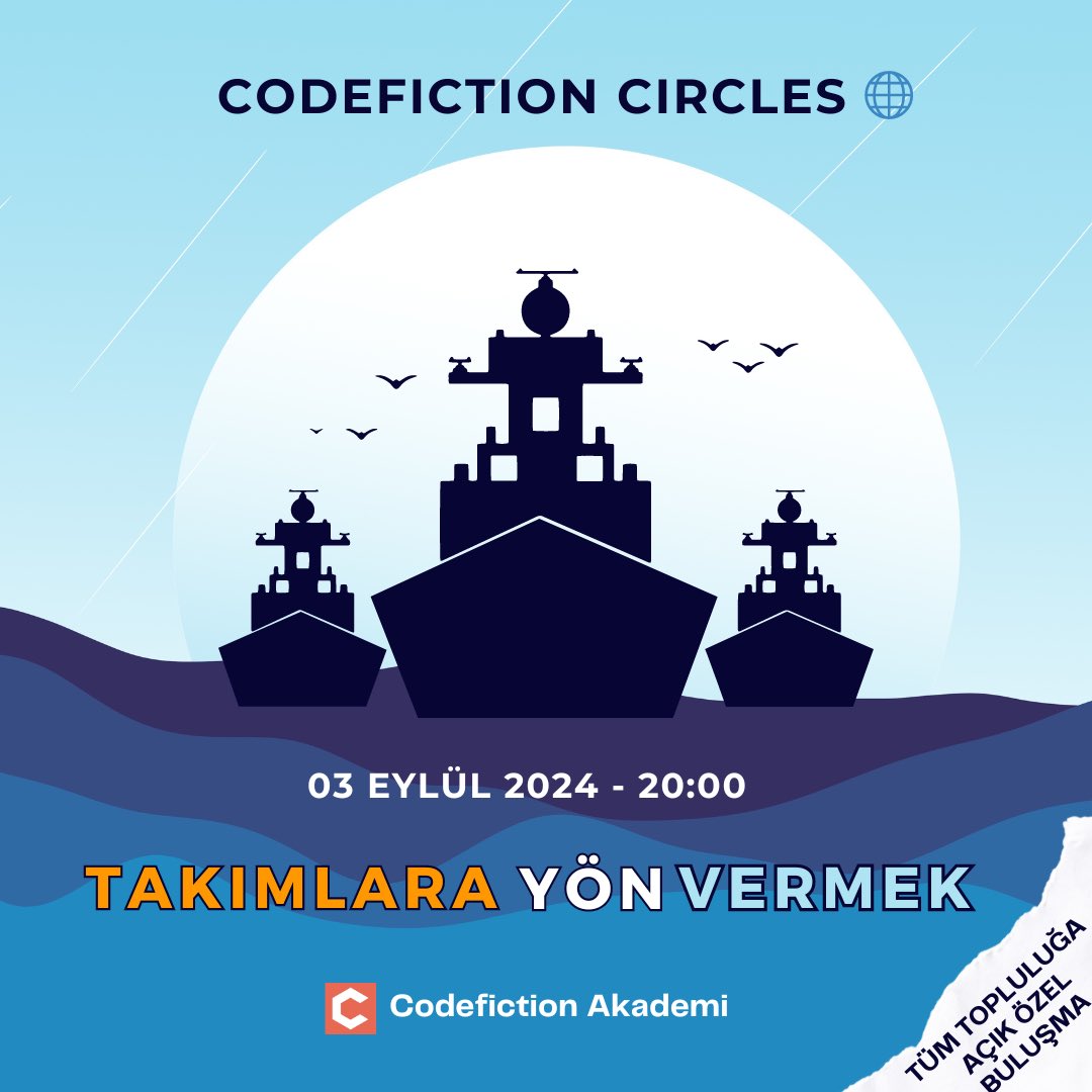 Eğitimlerin en büyük sorunu sizi eğitim sonrasında yalnız bırakması. Biz de bunun için Codefiction Circles’ı 🌐 başlattık.

Eğitimlerimize katılmış herkese açık ayda bir yapacağımız tartışmalarla öğrenme sürecini sürekli hale getirmeye çalışıyoruz.

İlki 3 Eylülde!