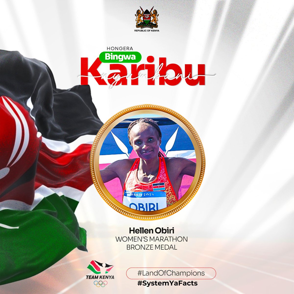 kevo_atandi's tweet photo. Hellen Obiri brings home bronze in a fiercely contested women's marathon at the Paris Olympics. Clocking 2:23:10, she finished just behind Tigist Assefa and Sifan Hassan in a thrilling race. Kenya remains strong on the global stage
#LandOfChampions
Eldoret City https://t.co/4YpPh6cFmH