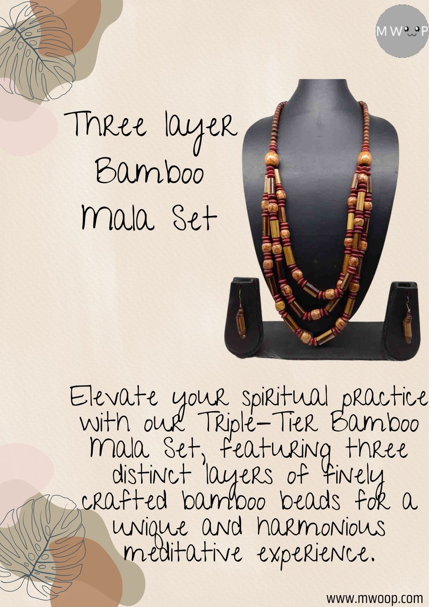 mwoop10's tweet image. Discover the elegance of the #ThreeLayer Bamboo Mala Set, designed to enhance your spiritual and fashion journey. This exquisite set offers a unique blend of bamboo craftsmanship and layered design, perfect for meditation and daily wear.mwoop.com/product/three-…