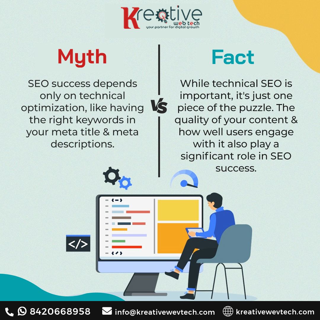 KreativeWebTech's tweet photo. Know About Different Myths and Facts of SEO From The Best Digital Marketing Company in Kolkata!

📞 Call or WhatsApp +91-8420668958 to Get in Touch With Us Today!
👉 Website URL: https://t.co/jcv4KJrkN6
👉 Google Reviews URL: https://t.co/qBL5oe5tgX

#kreativewebtech https://t.co/ejmCU657Yy