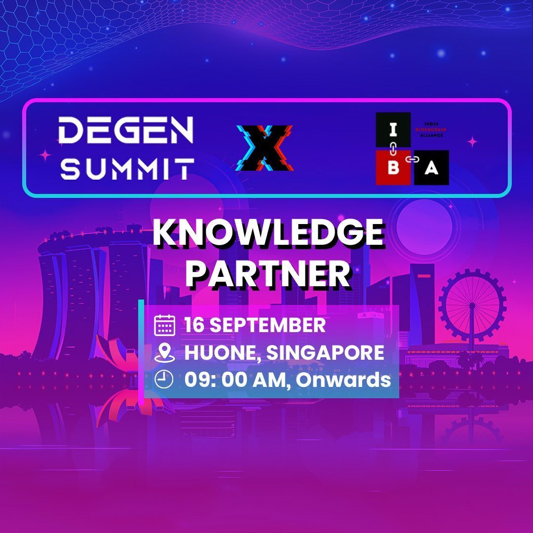 DegensummitOg's tweet image. We&apos;re thrilled to welcome @IndBlockchain as our #KnowledgePartner for the upcoming #DegenSummit in #Singapore. Join us on #September 16th to explore the future of #blockchain.

Book your tickets now: degensummit.com

#BlockchainEvent #Web3 #Crypto #TechSummit
