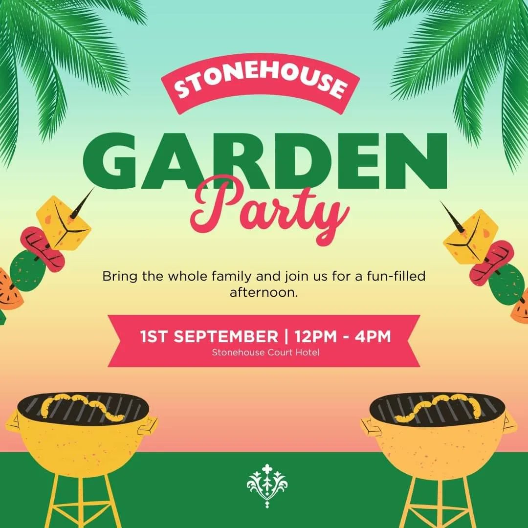 StonehouseCanal's tweet photo. Join @CourtStonehouse for the Stonehouse Court Garden Party on Sunday 1 September for a fun-filled afternoon, perfect for the whole family!

You can expect:
🎤 Live music
🍗 BBQ
🍦 Ice cream
🏰 Inflatable games
🎪 Market stalls

... and much more!

#StonehouseCanalFestival2024 https://t.co/ZaHi2vcHP4