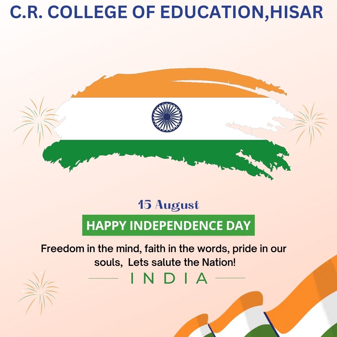 crcoehisar's tweet photo. समस्त देशवासियों को स्वतंत्रता दिवस की ढेरों शुभकामनाएं

#IndependenceDay2024 #स्वतंत्रता_दिवस_2024
#CRCOE #hisar https://t.co/RbtkvCaBEF