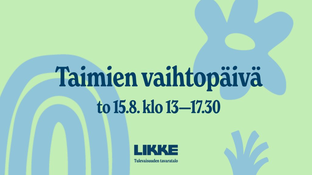 Järjestämme kaikille avoimen ja maksuttoman taimien vaihtotapahtuman tänään torstaina 15.8.2024 klo 13-17.30 Limingantullin Kierrätyskeskus Likellä (Jääsalontie 16-18, Oulu). Tervetuloa kierrättämään ylijääneitä kasveja ja hakemaan täydennystä omaan puutarhaasi 🌿🪴🌱 #oulu