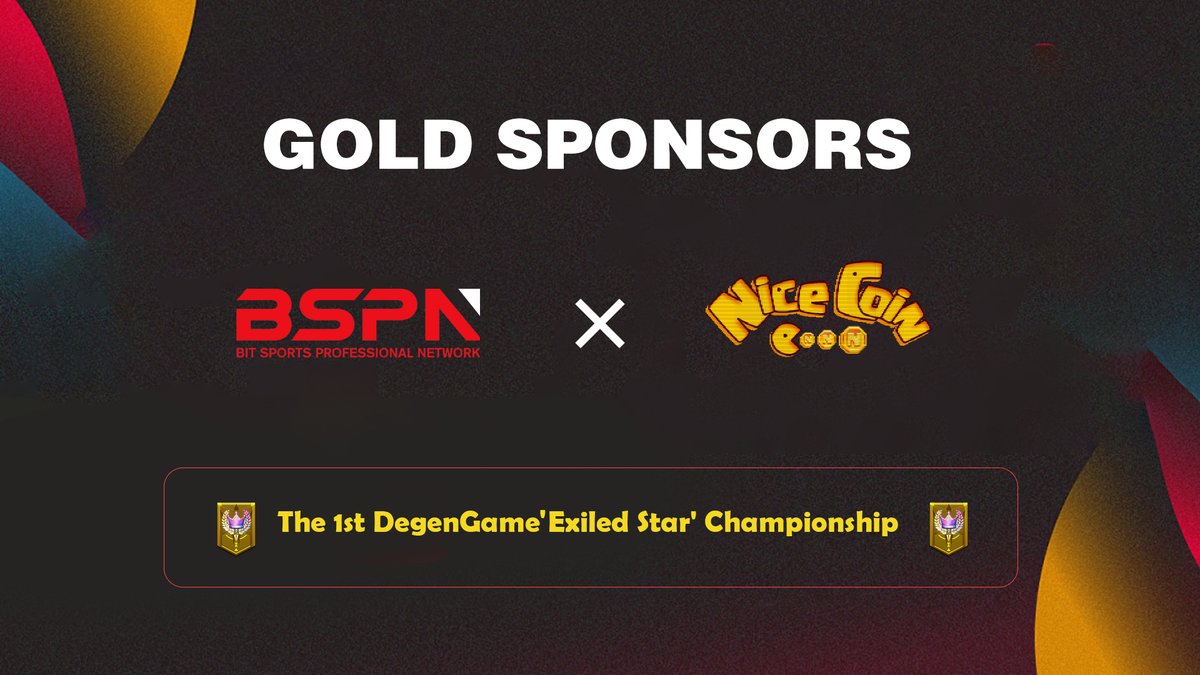 BSPN_TV's tweet photo. Welcome and thank you, @NiceCoin_  🥳

The #DegenGame 'Exile Star' Championship🔰 is proudly sponsored by #NiceCoin.

NiceCoin is the incentive #Meme token of the #Web3GamingAlliance, while also providing on-chain infrastructure components for game developers, playing a dual role in the gaming economy.

For this championship, NiceCoin has provided the massive prize pool💰💰 for all players!

Let's sprint to victory, players!
#BSPN #eSports #sponsor #LFG #GameFiSummer