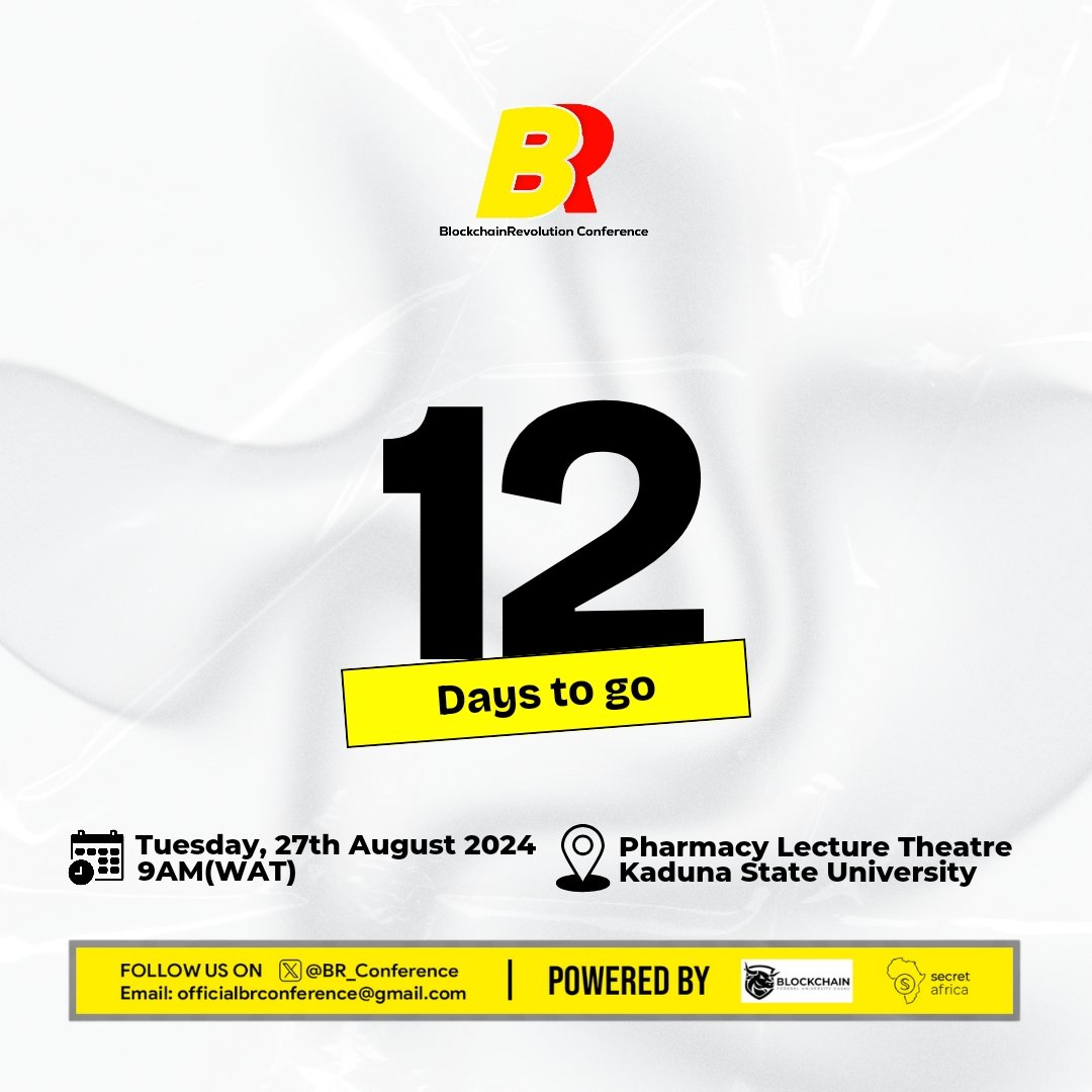 BR_Community1's tweet photo. 12 Days to Go!๐ฅ๐ฅ
We're on a mission to revolutionize the tech space! Join us in 12 days as we break new ground at BRC-24. Donโt miss out!
https://t.co/lRbA0VbDzp
#BRC24 #BlockchainRevolution #Innovation https://t.co/6JBRohMYud