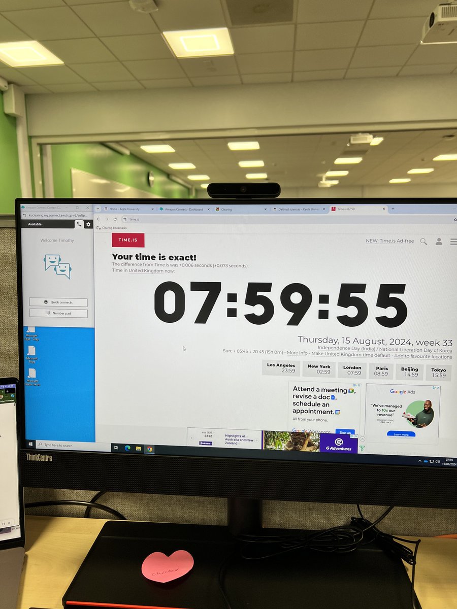 On the clearing call centre today at <a href="/KeeleUniversity/">Keele University 🐿️</a> - good luck to those getting results!!