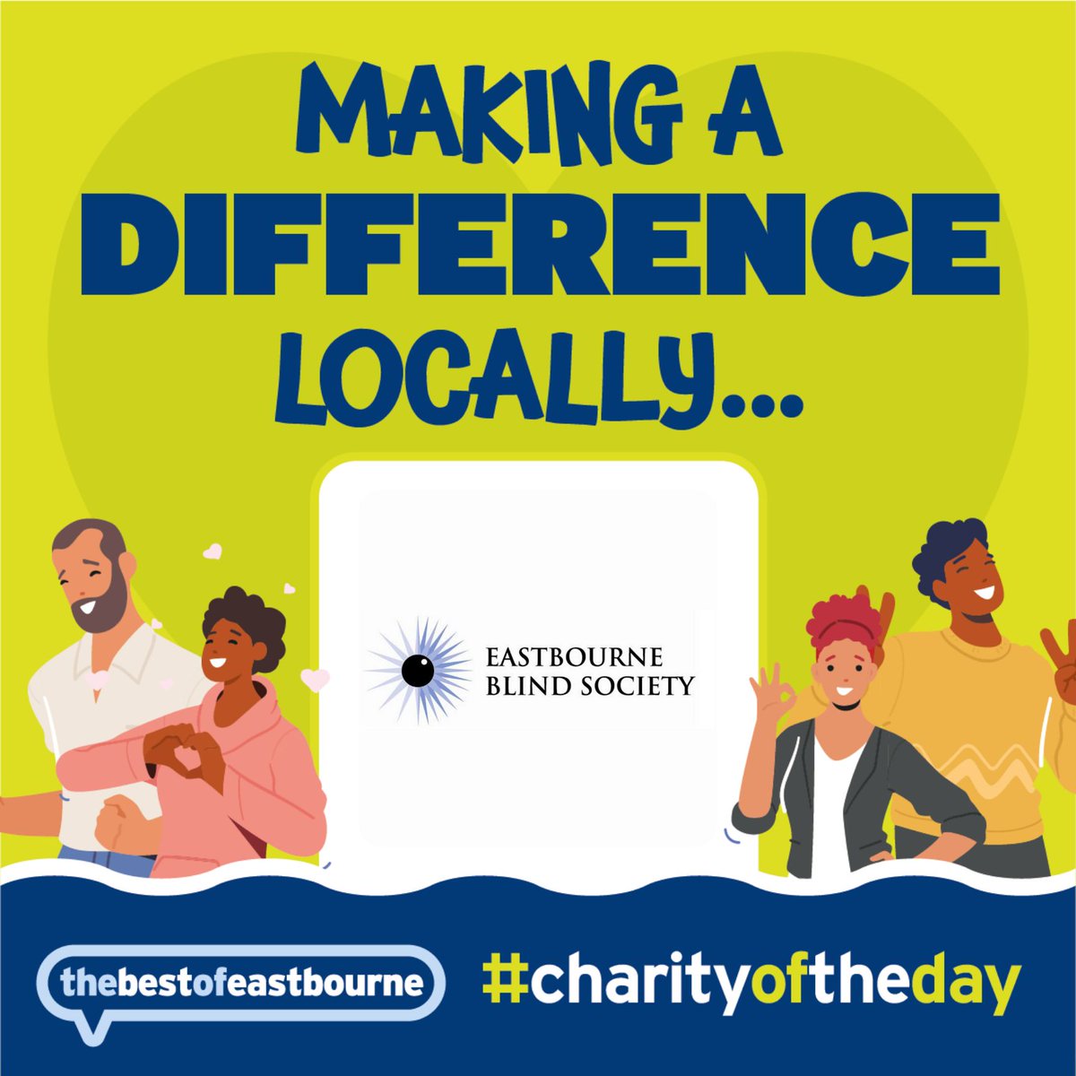 🤝 Making a difference locally 💙

Please show your support for <a href="/BlindEastbourne/">Eastbourne Blind Society</a>, you can find out more about this local charity in our Community Guide buff.ly/4cnxJvn

#BestOfEastbourne #CharityOfTheDay #EastbourneCharity #EBcharity #EastbourneVolunteer